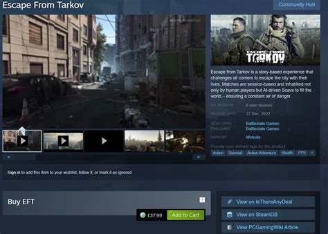 why is escape from tarkov not on steam
